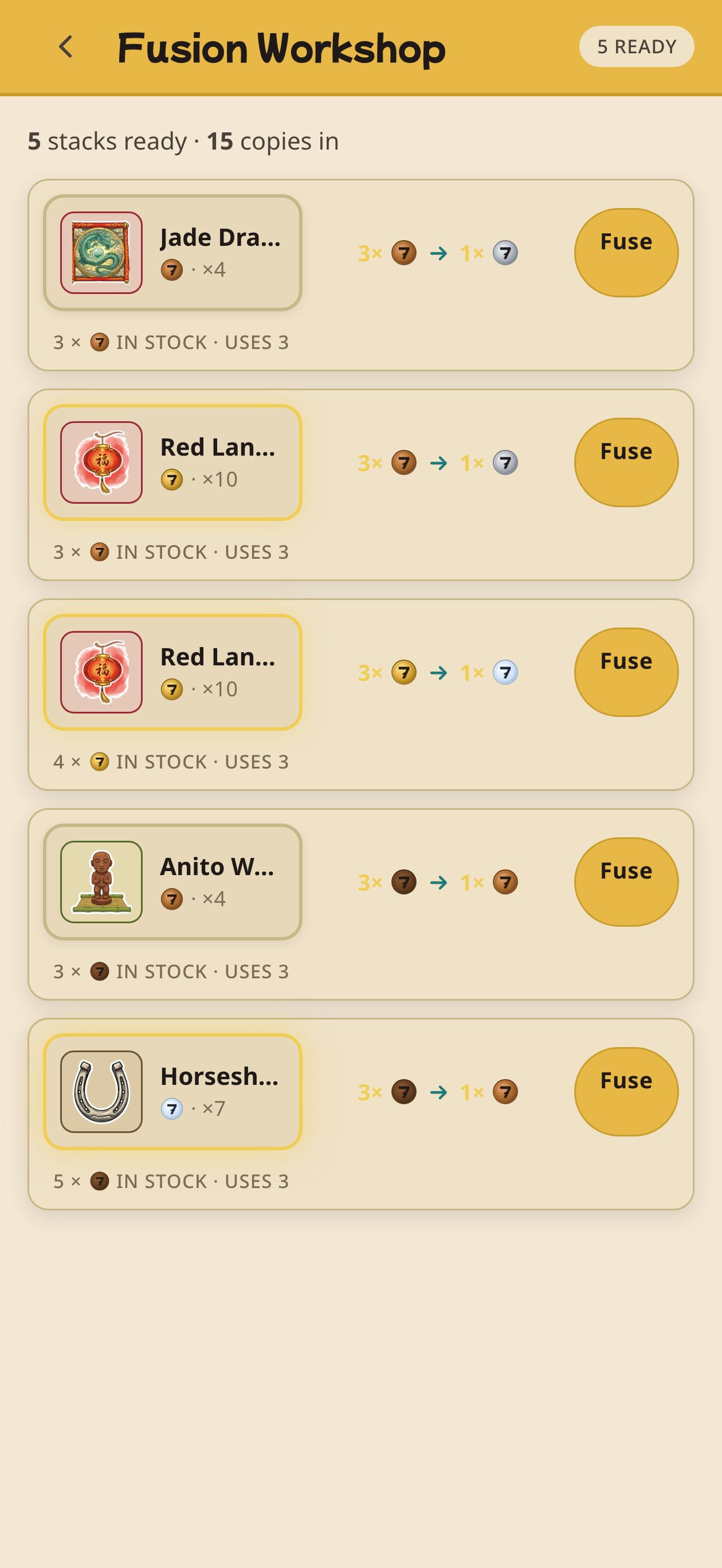 Fusion Workshop — batch fuse ready stacks